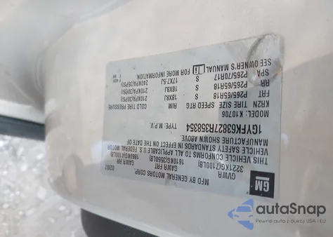 2007 Cadillac Escalade Standard from USA, damaged, VIN 1GYFK63827R358354